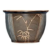 5" Diameter Cloche Pot - Bamboo White