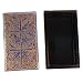 Rectangular Paper Mache Box With Classic Flowery Design In Blue Color