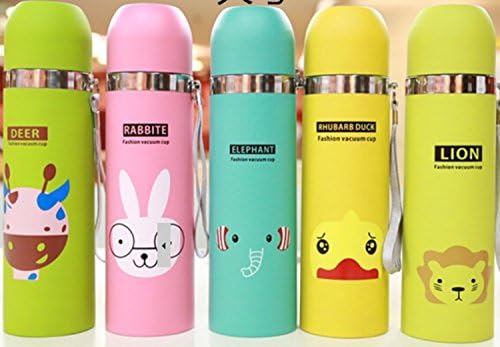 Stainless Steel Water Bottles, Thermoses Insulated Tumbler Animal Pattern Deer, Duck, Elephant, Rabbit 17 floz.