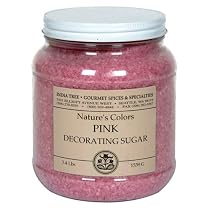 India Tree Strawberry Pink Decorating Sugar, 3.3 Pounds