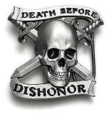 Death Before Dishonor Belt Buckle Skull Tattoo Punk