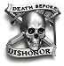 Death Before Dishonor Belt Buckle Skull Tattoo Punk