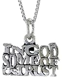 Sterling Silver IN GOD SOME OF US TRUST Talking Charm