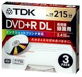 『TDK DVD+R録画用 片面2層215分 2.4倍速対応 ホワイトプリンタブル3枚パック [DVD+R215PWX3N]』の写真