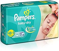 Pampers Baby Dry  Diapers NB-Small Size (46 Count)