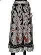 Designer Skirts -Black Color With White Color Printed and Sequin Work Wrap Girls Comfortable Clothing In India Size 36 For Free Shipping