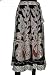 Designer Skirts -Black Color With White Color Printed and Sequin Work Wrap Girls Comfortable Clothing In India Size 36 For Free Shipping