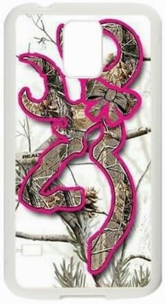 Personalized Samsung Galaxy S5 SV i9600 Back Diy PC Hard Shell Case Fashion Hot Browning Camo White