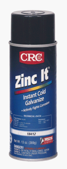 CRC Industries 18412 Zinc-It Instant Cold Galvanize Zinc Rich Galvanize Coating