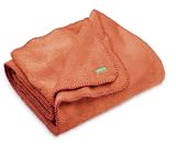 Ambajam Jumbo Cuddle Blanket, Tangerine Orange with Pink Trim