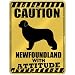 New  Caution : Newfoundland With Attitude  Parking Sign Dog