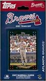 2007 Topps Atlanta Braves Limited Edition Baseball Cards Team Set (Set of 14 includes Chipper Jones, Bob Wickman, Chuck James, John Smoltz, Andruw Jones, Edgar Renteria, Mike Gonzalez, Rafael Soriano, Brian McCann, Tim Hudson, Matt Diaz, Jeff Francouer, Pete Orr, and Ryan Langerhans)