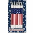 Patriotic Cakes Candles - 10 Red, White, Blue Stripes & Stars Candles
