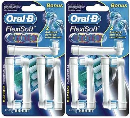 Braun Oral-B EB 17-8+2 Ersatzzahnbürsten 10 Stück im Sparpack Flexisoft für Braun Oral-B Oral-B Elektrozahnbürsten 