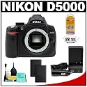 Nikon D5000 Digital SLR Camera Body with (2) EN-EL9 Batteries + Charger + Accessory Kit (Camera Refurbished by Nikon U.S.A.)