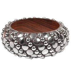 India Fashion Jewelry Bangles Wood and Steel