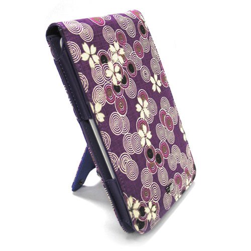 JAVOedge Cherry Blossom Flip Style Case for the Barnes & Noble Nook (Twilight Purple)
