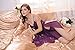 Queen.M® Pretty Pajama Sexy Lingerie Sling Erotic Transparent Underwear for Sex Flirt (Large, Purple)