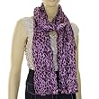 Stylish Multi-Tone Soft Lightweight Chiffon Ruffle Leopard Print Fashion Scarf