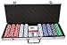 Solex Professional 11.5g 500pcs Poker Set inc. Dice, Dealer Button, 2 Card Decks & Aluminium Carry Case