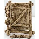CERAMIC AMULET/Door to Wealth at Home [Made in Russia. Size: 7 x 5.5 inches (17 x 13.5 cm). Material: ceramic (clay). Hand-crafted] [A small gnome peeks around the door, carrying a bag of money. This marvelous sculpture can be hung and add a touch of whimsy to any room in your house. Amulets, or talismans, possess a magical ability to defend their owners or improve various areas of their lives. They can protect against sickness, bad luck, and danger; they can also bring success, luck, love, money, and more. This gnome - hand-sculpted from natural clay - will tirelessly defend you and your loved ones from any sort of misfortune!]