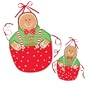 Gingerbread Man "Gimme Some Sugar" Matching Child And Adult Christmas Holiday Apron Set Of 2