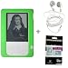 Green Color Amazon Kindle 2 E-Book Reader Silicone Rubber Skin Case + Kindle2 Stereo Sound Earbud Headphones + FREE Kindle2 Anti Scratch LCD Screen Protector