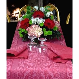 Armani International, Regale Collection; Luxury European Jacquard Linen-Cotton Runner... by Armani International