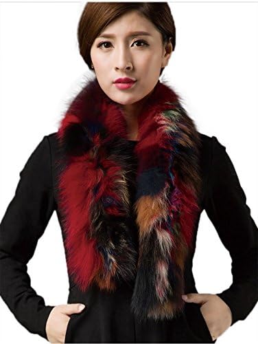 AORUI Women's Winter Knitted Winter Fox Fur Scarves Multicolor OneSize