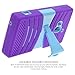 Coolpad ROGUE / 3320A Case, INNOVAA Turbulent Heavy Duty Shockproof Kickstand Dual-Layer Rugged Armor Case W/ Free Screen Protector & Touch Screen Stylus Pen - Light Blue/Purple