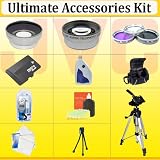 ULTIMATE 8GB ACCESSORIES KIT INCLUDING WIDE ANGLE MACRO LENS, 2X TELEPHOTO LENS, FILTERS SET, 8GB MICRO SD + MEMORY CARD READER, VIDEO LIGHT, SOFT CARRYING CASE & DIGITAL CLEANING KIT FOR SELECT JVC CAMCORDER !!!