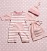 3 Piece Fairtrade Organic Cotton Newborn Girl Gift Bag Set