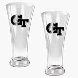 Georgia Tech Yellow Jackets 2 Piece 19 oz Pilsner Glass Set