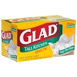 Glad Quick-Tie Tall Kitchen Bags, Easy Tie Flaps, 13 Gallon 35 ct.