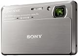 Sony DSC-TX7 Digitalkamera (10 Megapixel Exmor R Sensor, 25mm Carl Zeiss Vario Tessar Weitwinkelobjektiv mit innenliegendem 4fach optischem Zoom, 8,9 cm (3,5 Zoll) Touchscreen LCD, Full HD Video) silber
