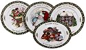 Portmeirion Studio A Christmas Story Series 3 Salad/Dessert Plates, Set of 4