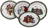 Portmeirion Studio A Christmas Story Series 3 Salad/Dessert Plates, Set of 4