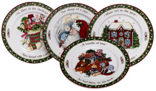 Portmeirion Studio A Christmas Story Series 3 Salad Dessert Plates Set of 4
