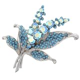 Blue Flower Pin Brooch