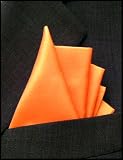 Classic Orange Silk Handkerchief, 100% Silk - by Royal Silk