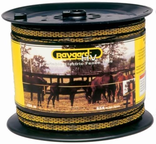 Baygard Electric Fence Yellow/Black Tape - 656 Feet 00129 by Baygard