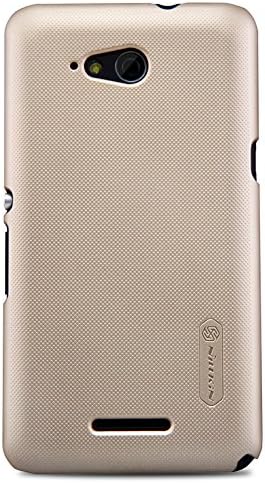 Sony Xperia E4G Case, Super Frosted Shield with Screen Protector Film , Retail Packaging,Golden