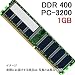 上海問屋セレクト ノーブランド DDR 400 (PC 3200) Long-DIMM 1GB デスクトップパソコン用メモリ