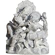 Lord Krishna and Radha Stone Carving (sos049)