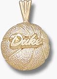 Duke Blue Devils Duke Basketball Pendant - 14KT Gold Jewelry