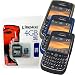 Combo of Black, Dark Blue, Smoke Gray Silicone Skin Cover Case and Kingston 4GB microSDHC Class 4 Memory Card with SD Adapter for Blackberry Javelin 8900