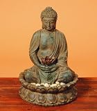 BRUNNEN BUDDHA SKULPTUR STATUE 52cm MIT WASSER + LICHT FENG SHUI FIGUR