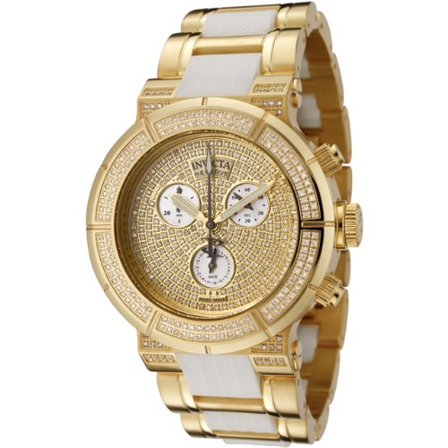 Invicta Women's 0188 Reserve Collection Chronograph Diamond Accented 18k Yellow Gold-Plated Watch
