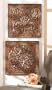 Set of 2 Square Weathered Medieval European Wall Art Plaques