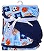 Baby Bucket Double Layer Velvet Fleece White Animal Newborn Baby Blanket (Size 102cm X 76cm) (Dark Blue) RS.480.00